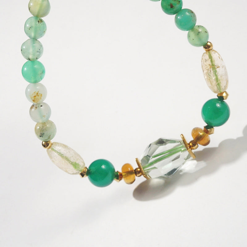 Prasiolite, Citrine, Green Agate and Chrysoprase - GAEA