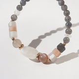 Tricolor Moonstone, Rainbow Moonstone and Labradorite - GAEA