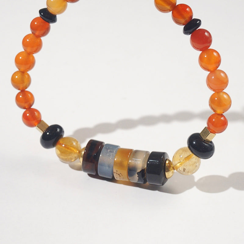 Montana Moss Agate, Citrine, Black Onyx and Carnelian - GAEA