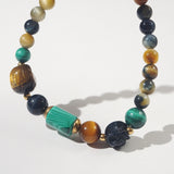 Malachite with Blue and Golden Tiger Eye - GAEA