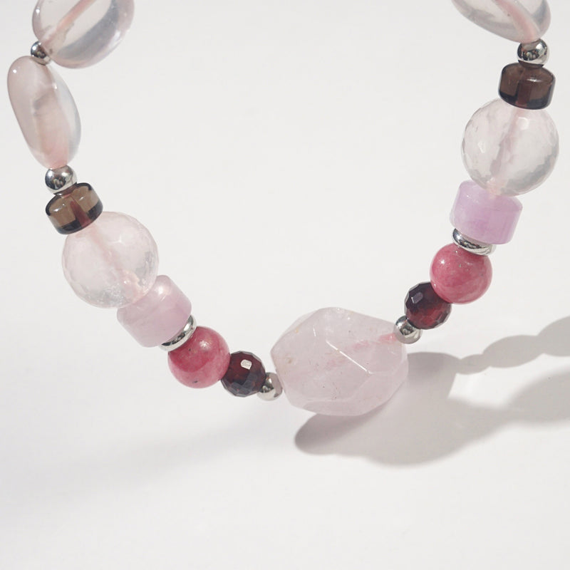 Kunzite, Garnet, Rhodonite, Smoky Quartz and Rose Quartz - GAEA