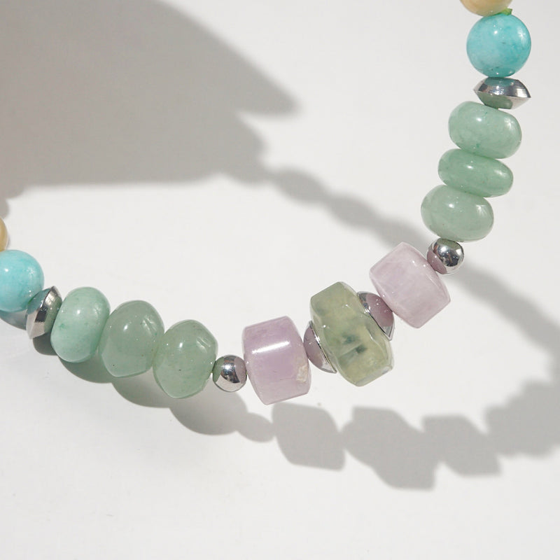 Prehnite, Kunzite, Aventurine, Amazonite and Mother of Pearl - GAEA