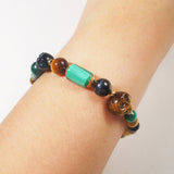 Malachite with Blue and Golden Tiger Eye - GAEA