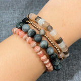 Black Onyx, Peach Moonstone, and Labradorite - Gaea