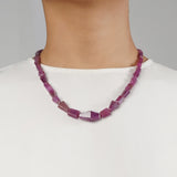 Natural Ruby Faceted Geometric Cut - Gaea