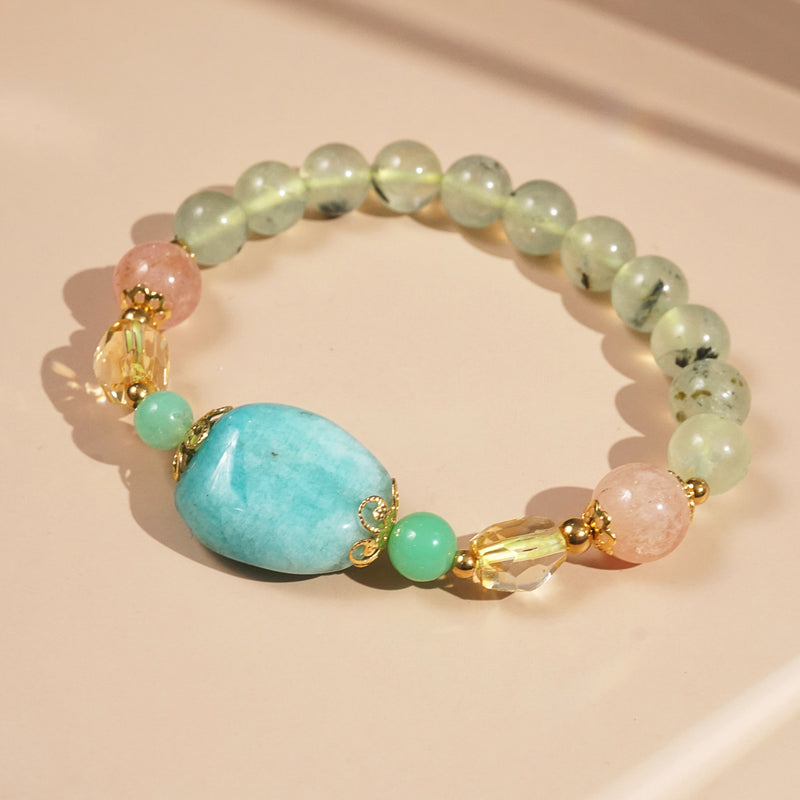 Amazonite, Prehnite, Chrysoprase, Citrine, and Sunstone - GAEA