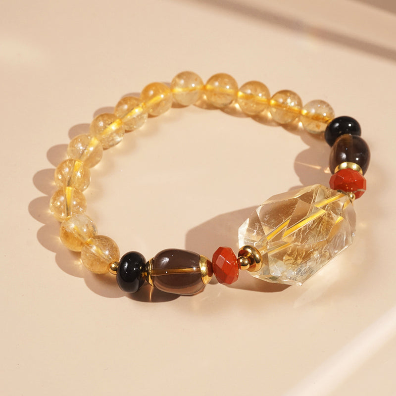 Citrine, Red Jasper, Smoky Quartz, and Black Onyx - GAEA