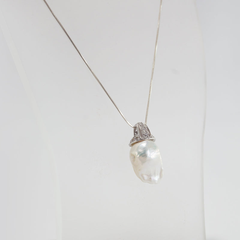 Japanese Baroque Pearl with Zircon - Gaea | Crystal Jewelry & Gemstones (Manila, Philippines)