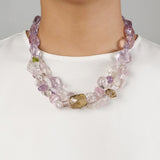 Kunzite, Peridot, and Lavender Amethyst - Gaea