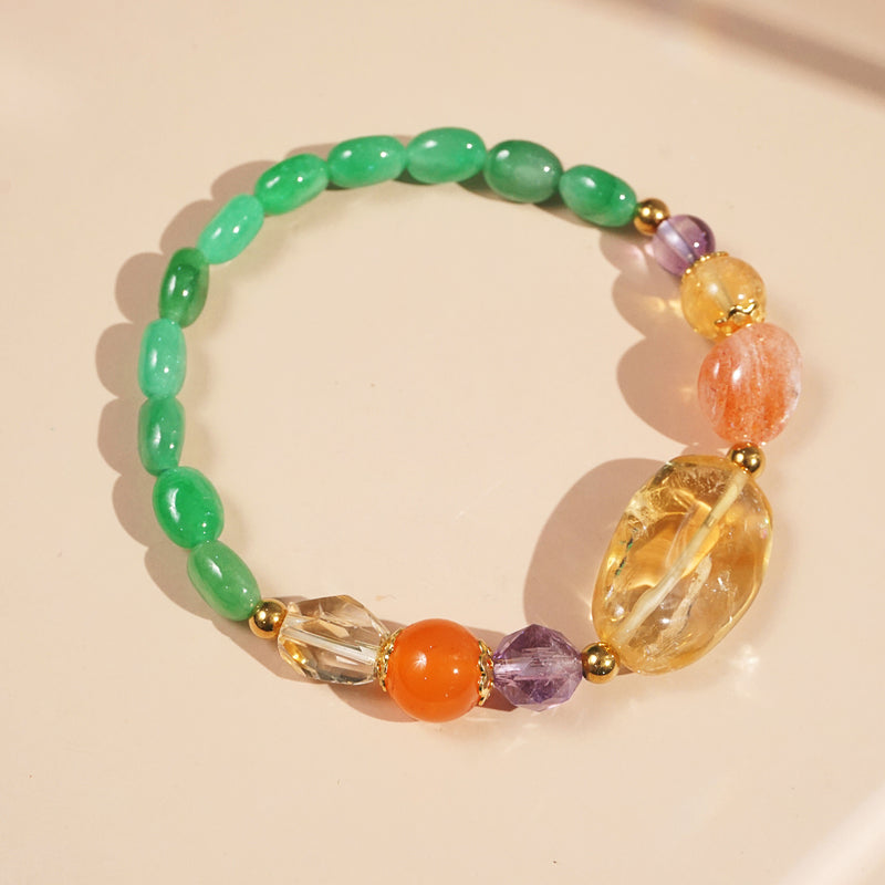 Citrine, Sunstone, Amethyst, Carnelian, and Jade - GAEA