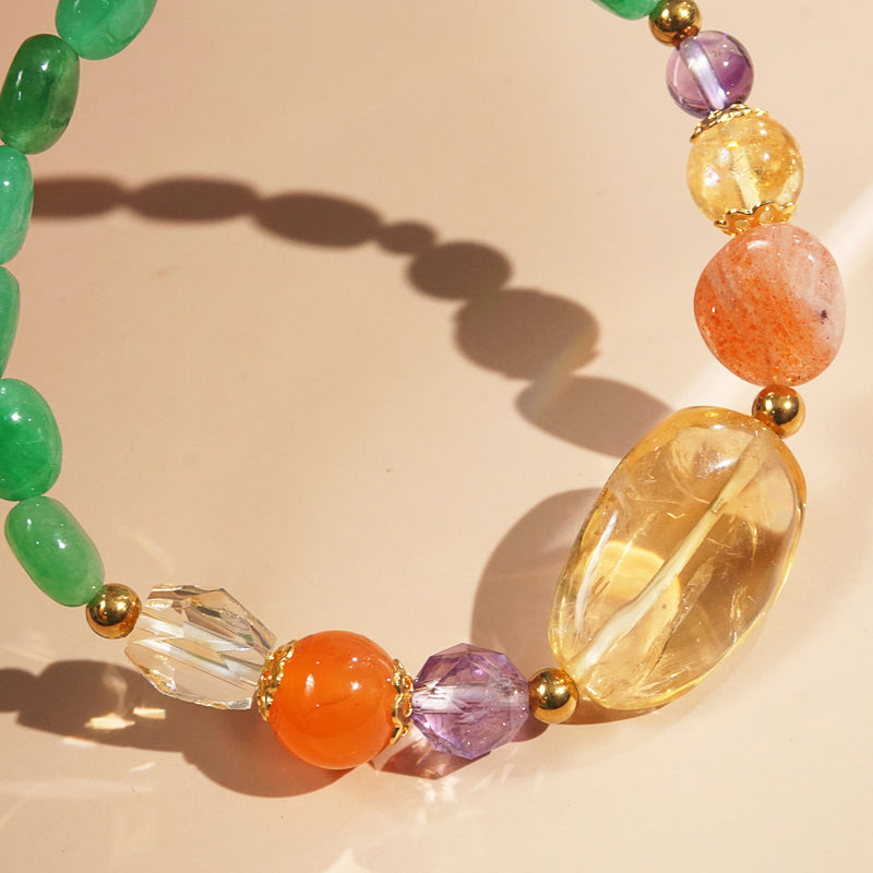 Citrine, Sunstone, Amethyst, Carnelian, and Jade - GAEA