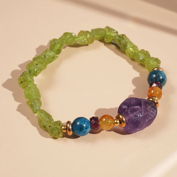 Amethyst, Citrine, Garnet, Apatite, Peridot - GAEA