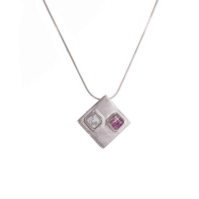 Blue Topaz with Fluorite Square - Gaea | Crystal Jewelry & Gemstones (Manila, Philippines)