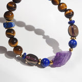 Amethyst, Lapis Lazuli, Smoky Quartz, and Tiger Eye - GAEA