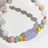 Blue Chalcedony, Dendritic Opal, Lepidolite, and Aventurine - GAEA