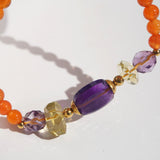 Amethyst, Lemon Quartz, and Carnelian - GAEA