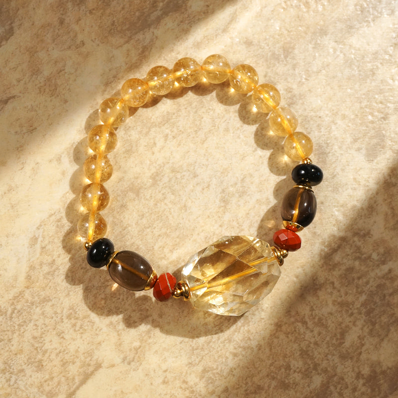 Citrine, Red Jasper, Smoky Quartz, and Black Onyx - GAEA