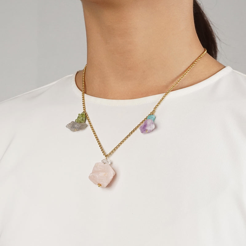 Raw Rose Quartz, Amethyst, Apatite, Peridot, and Labradorite - Gaea | Crystal Jewelry & Gemstones (Manila, Philippines)