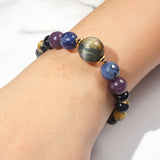 Tiger Eye, Dumortierite, Lepidolite, And Black Onyx - GAEA