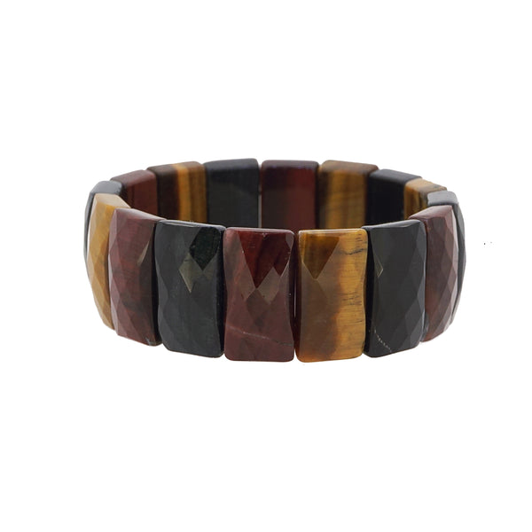 Tricolor Tiger Eye Faceted Bangle - Gaea | Crystal Jewelry & Gemstones (Manila, Philippines)