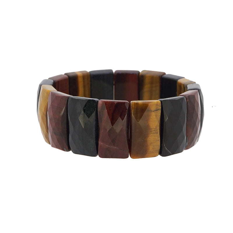 Tricolor Tiger Eye Faceted Bangle - Gaea | Crystal Jewelry & Gemstones (Manila, Philippines)
