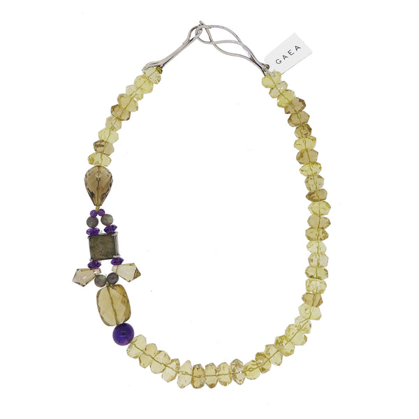 A-Grade Lemon Quartz with Labradorite and Amethyst - Gaea | Crystal Jewelry & Gemstones (Manila, Philippines)
