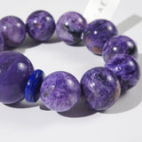 A-Grade Charoite 18mm with 21mm Accent and A-Grade Lapis Lazuli Rondelle - GAEA