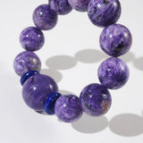 A-Grade Charoite 18mm with 21mm Accent and A-Grade Lapis Lazuli Rondelle - GAEA