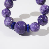 A-Grade Charoite 18mm with 21mm Accent and A-Grade Lapis Lazuli Rondelle - GAEA