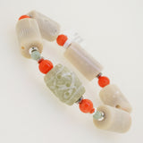 Ivory and Orange Coral with Jade and Hematite - Gaea | Crystal Jewelry & Gemstones (Manila, Philippines)