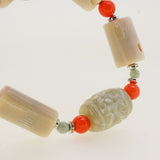 Ivory and Orange Coral with Jade and Hematite - Gaea | Crystal Jewelry & Gemstones (Manila, Philippines)