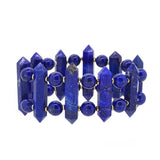 A-Grade Geometric Lapis Lazuli with Gold Hematite Bangle - Gaea | Crystal Jewelry & Gemstones (Manila, Philippines)