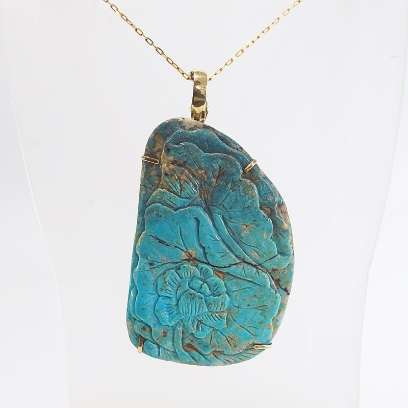 Carved Kingman Turquoise - Gaea | Crystal Jewelry & Gemstones (Manila, Philippines)