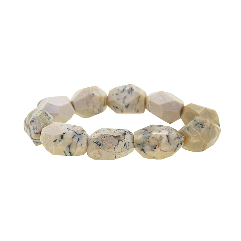 Ivory Opal Faceted Tumble - GAEA