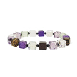 AA-Grade Amethyst, Clear Quartz, Smoky Quartz, Prasiolite Faceted Cubes, Black Spinel - GAEA