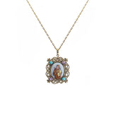 St. Anthony Enamel with A-Grade Amethyst and Turquoise Medallion - Gaea | Crystal Jewelry & Gemstones (Manila, Philippines)