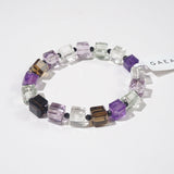 AA-Grade Amethyst, Clear Quartz, Smoky Quartz, Prasiolite Faceted Cubes, Black Spinel - GAEA