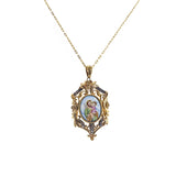 St. Joseph Enamel with A-Grade Citrine and Iolite Medallion - Gaea | Crystal Jewelry & Gemstones (Manila, Philippines)