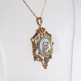 St. Joseph Enamel with A-Grade Citrine and Iolite Medallion - Gaea | Crystal Jewelry & Gemstones (Manila, Philippines)