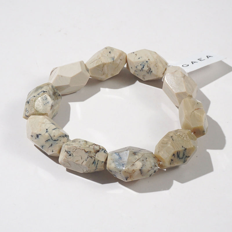 Ivory Opal Faceted Tumble - GAEA