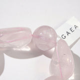 Rose Quartz Tumble (L) with 16mm Accent - GAEA