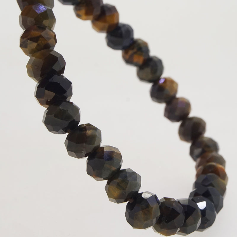 Blue and Golden Tiger Eye Faceted Rondelle (M) - Gaea | Crystal Jewelry & Gemstones (Manila, Philippines)