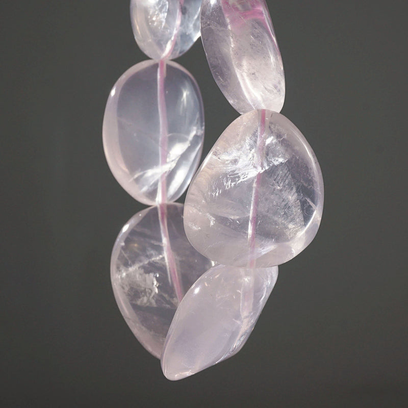 Rose Quartz Tumble (L) with 16mm Accent - GAEA