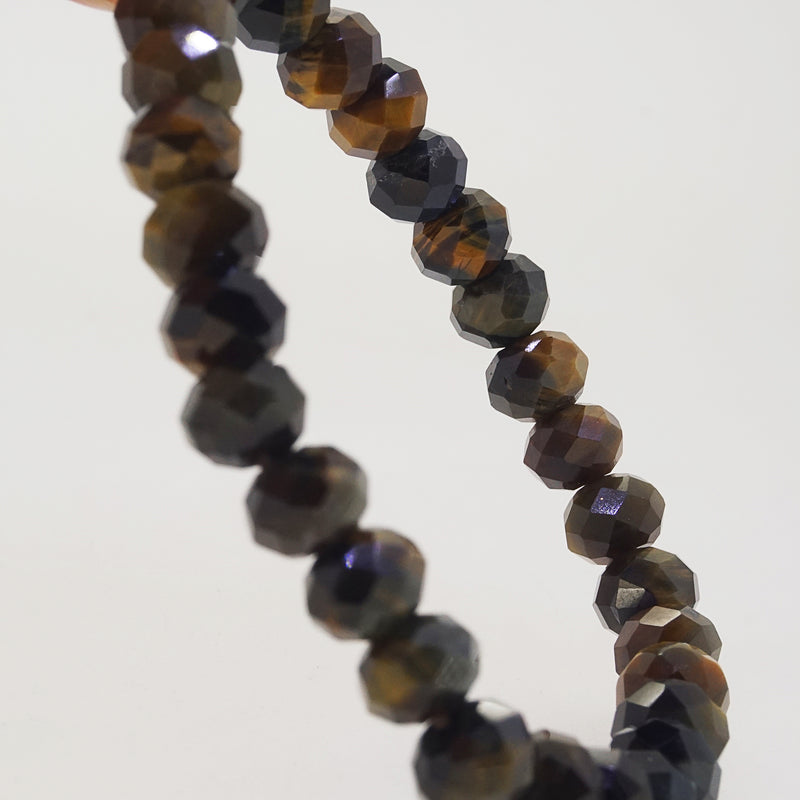 Blue and Golden Tiger Eye Faceted Rondelle (M) - Gaea | Crystal Jewelry & Gemstones (Manila, Philippines)