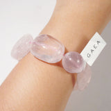 Rose Quartz Tumble (L) with 16mm Accent - GAEA