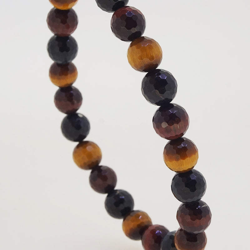 A-Grade Tricolor Tiger Eye Faceted 8mm - Gaea | Crystal Jewelry & Gemstones (Manila, Philippines)