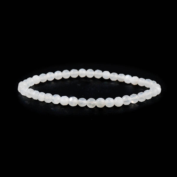 White Moonstone Faceted 4mm - GAEA