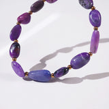 A-Grade Sugilite Tumble with Rose Gold-Vacuum plated Stainless Steel - GAEA