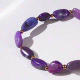 A-Grade Sugilite Tumble with Rose Gold-Vacuum plated Stainless Steel - GAEA