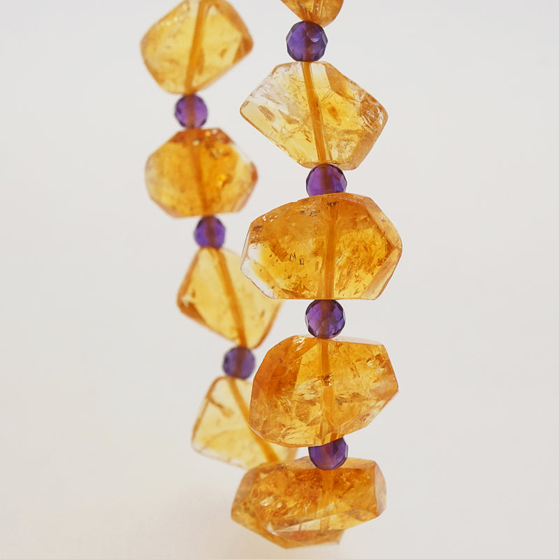 Geometric Citrine w/ Amethyst - Gaea | Crystal Jewelry & Gemstones (Manila, Philippines)